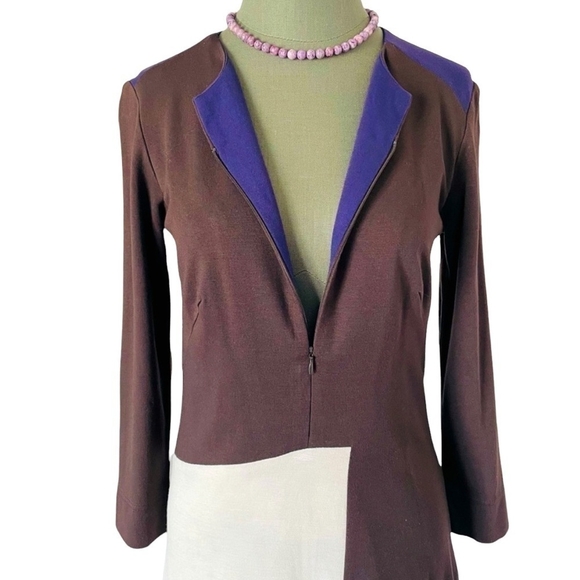 Women’s Dress Italian Designer D’Andrea Donna Zip Front Fit & Flare Midi Dress - Picture 5 of 16